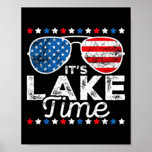 Es ist See-Zeit Patriotische amerikanische USA-Fla Poster