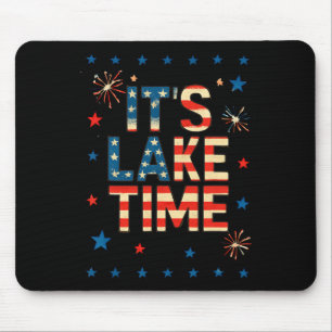 Es ist Seebad 4. Juli Amerikanische Flagge Sommer Mousepad