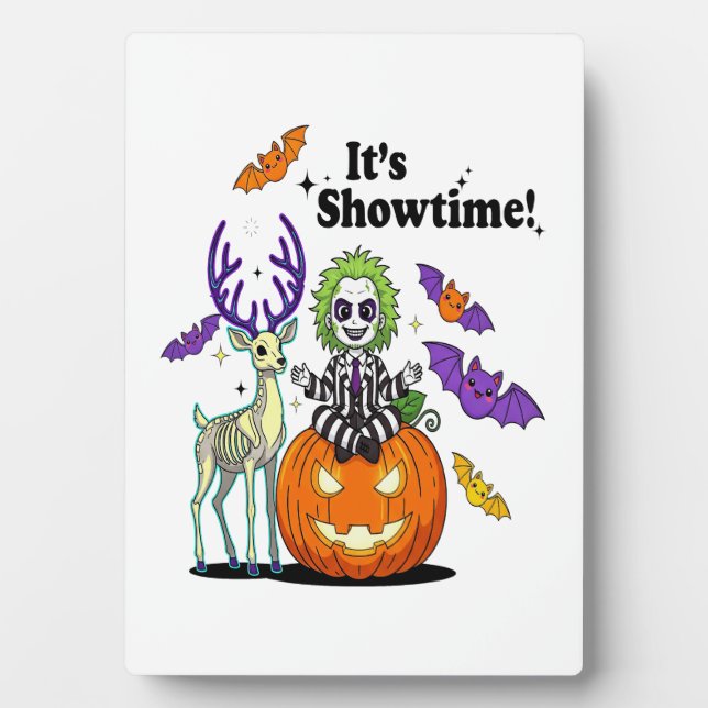 Es ist Showtime Funny Halloween Fotoplatte (Vorderseite)