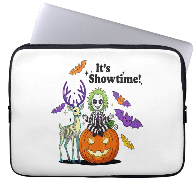 Es ist Showtime Funny Halloween Laptopschutzhülle (Vorderseite)