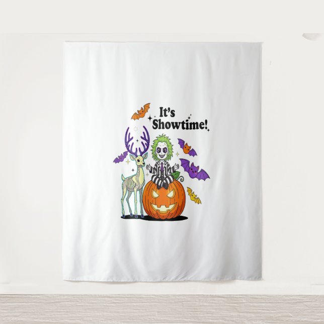 Es ist Showtime Funny Halloween Wandteppich (Vorderseite)