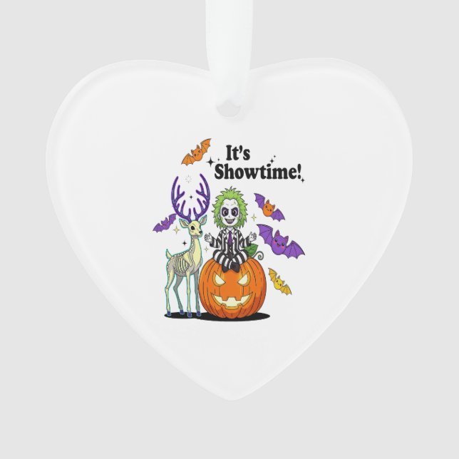 Es ist Showtime Lustiger Halloween Ornament (Vorderseite)