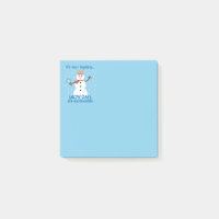 Es ist sNOw Mystery Detektiv Schneemann Blau