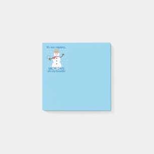 Es ist sNOw Mystery Detektiv Schneemann Blau Post-it Klebezettel
