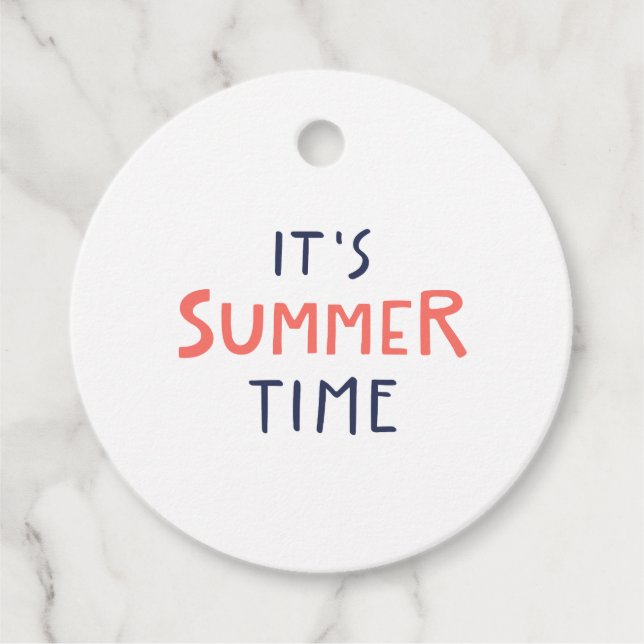 Es ist Sommerzeit Geschenkanhänger (Vorderseite)