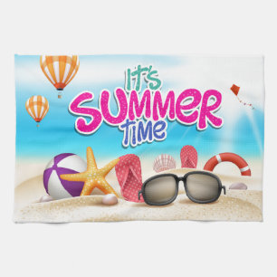 Es ist Sommerzeit Geschirrtuch