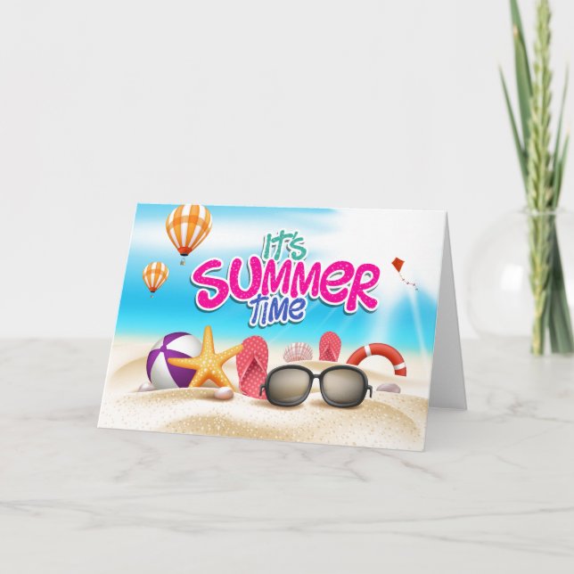 Es ist Sommerzeit Grußkarte Karte (Vorderseite)