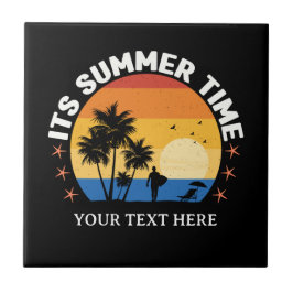Es ist Sommerzeit Tropical Sunset Design Fliese