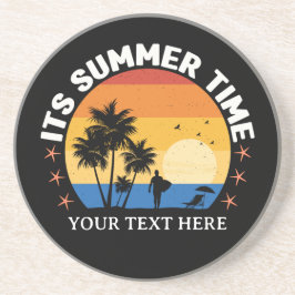 Es ist Sommerzeit Tropical Sunset Design Getränkeuntersetzer