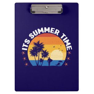 Es ist Sommerzeit Tropical Sunset Design Klemmbrett