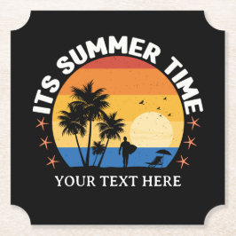 Es ist Sommerzeit Tropical Sunset Design Untersetzer