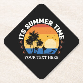 Es ist Sommerzeit Tropical Sunset Design Untersetzer