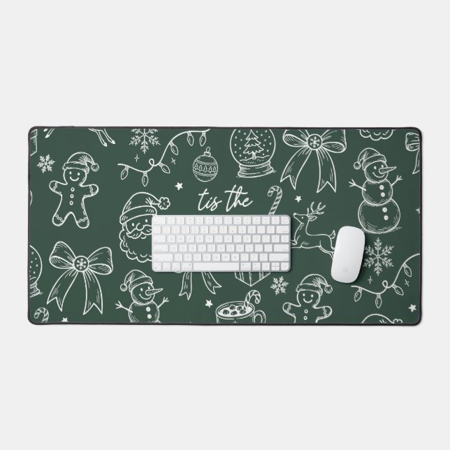Es ist soweit - Weihnachts-Doodle Schreibtischunterlage (Tastatur & Maus)