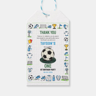 Es ist Spielzeit Fußball 1. Geburtstag Geschenkanhänger