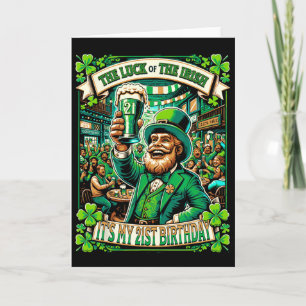 Es ist St. Patrick's Day Mein 21. Geburtstag Frohe Karte
