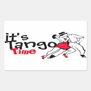 Es ist Tango-Zeit Rechteckiger Aufkleber