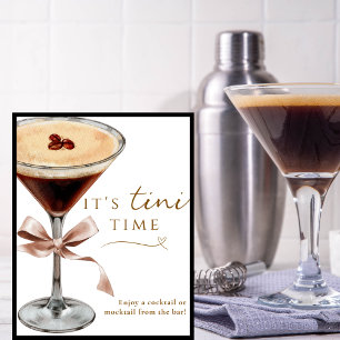 Es ist Tini Zeit Lustiges Espresso Martini Bar Sch Poster