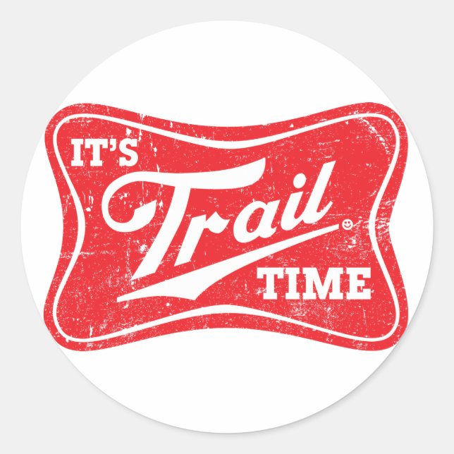 Es ist Trail Time Runder Aufkleber (Vorderseite)