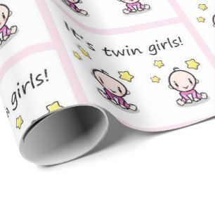Es ist Twin Girls Gift Wrap, Dekoration, Baby Dusc Geschenkpapier