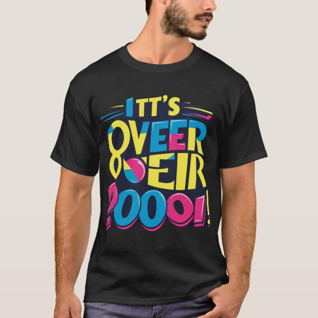 "Es ist über 9000!" Design für Retro-T - Shirt (Vorderseite)