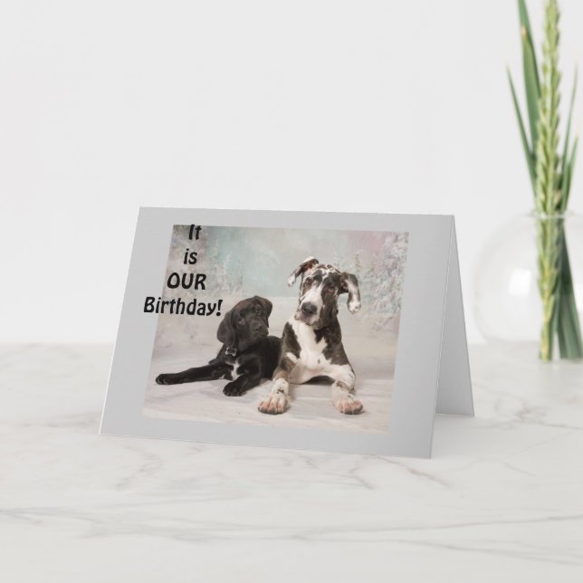 ES IST "UNSER" GEBURTSTAG-GROSSER TAG! KARTE (Vorderseite)