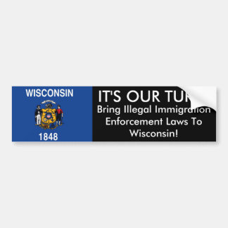 ES ist UNSERE DREHUNG, Wisconsin-Autoaufkleber Autoaufkleber