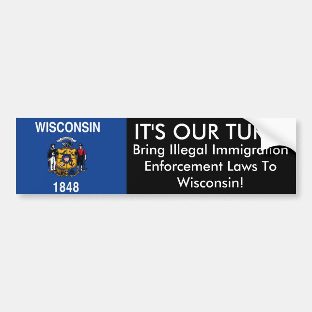 ES ist UNSERE DREHUNG, Wisconsin-Autoaufkleber Autoaufkleber (Vorne)