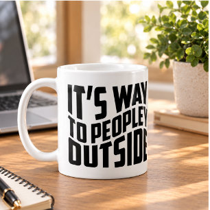 Es ist viel zu voll draußen Lustiger Introvertiert Kaffeetasse