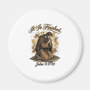Es ist vollbracht Bibelvers Vintage Christliches T Magnet