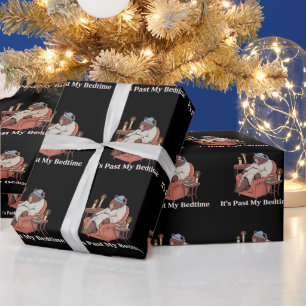 Es ist vorbei an meiner Schlafenszeit Lustiger Sch Geschenkpapier