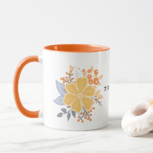 Es ist, was es ist. Orange Gray Blume Tasse