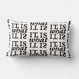 "Es ist, was es ist" Typografie Kissen Kissen