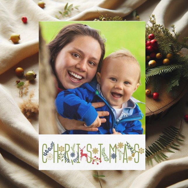 Es ist Weihnachten - Vertikale Fotokarte Einladung (Von Creator hochgeladen)