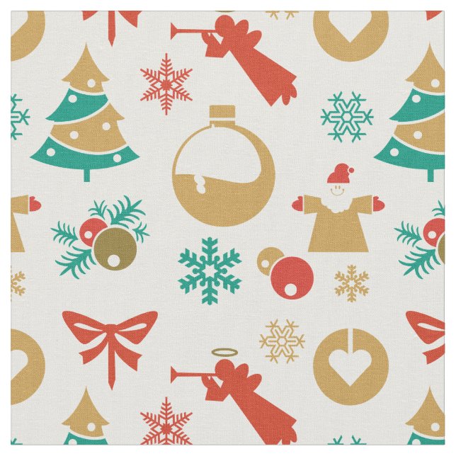 Es ist Weihnachtsmuster Stoff (Nahaufnahme)