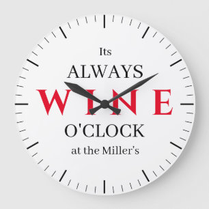 Es ist Wein Uhr Wanduhr Lustige Weinbar