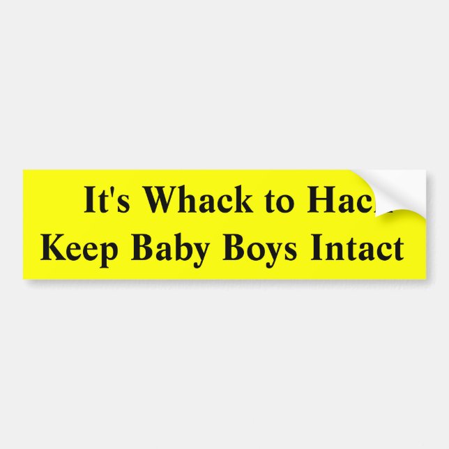 Es ist Whack zu intakten HackKeep Babys Autoaufkleber (Vorne)