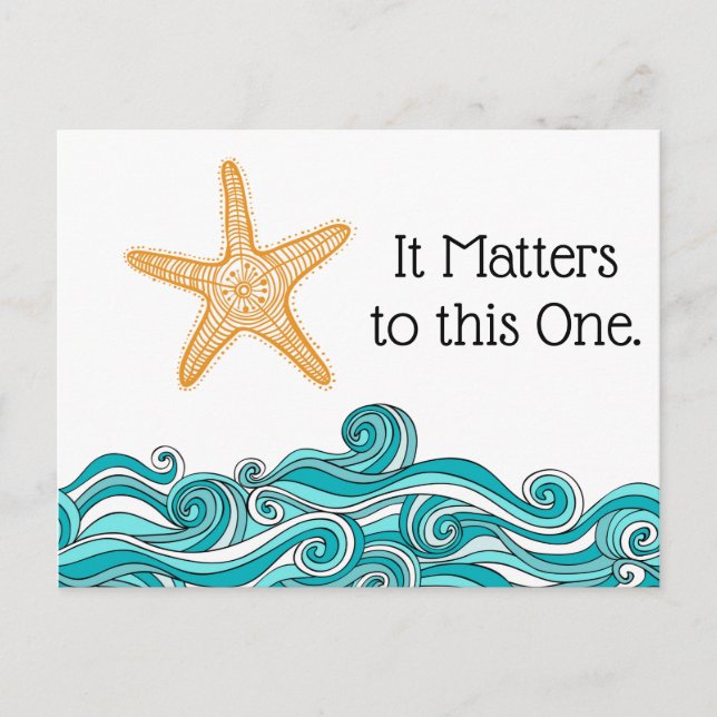 Es ist wichtig für diesen einen Starfish Postkarte (Vorderseite)