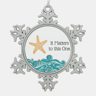 Es ist wichtig für diesen einen Starfish Schneeflocken Zinn-Ornament
