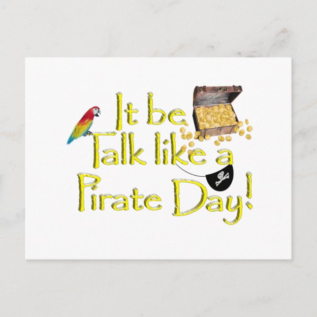 Es ist wie ein Piratentag! Postkarte (Vorderseite)