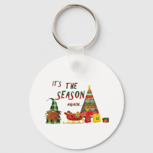Es ist wieder die Saison Weihnachts-Gnom Schlüsselanhänger