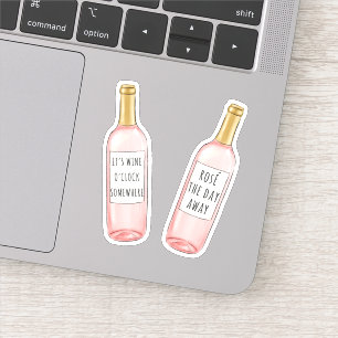 Es ist Wine O'Clock Irgendwo / Rose Der Tag weg Aufkleber