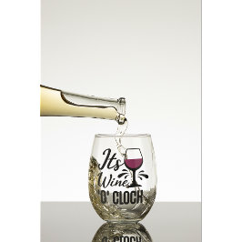 Es ist Wine O'Clock Weinglas Set Ohne Stiel