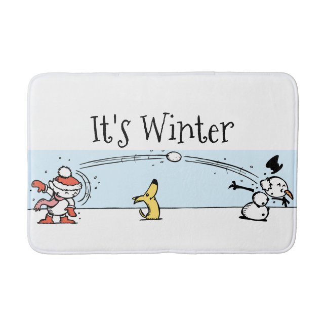 Es ist Winter Badematte (Vorderseite)