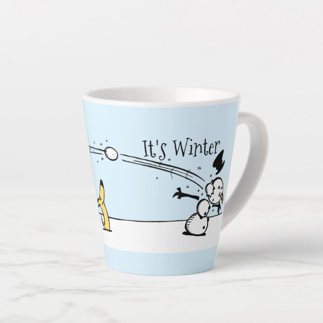 Es ist Winter Latte Tasse (Rechte Ecke)