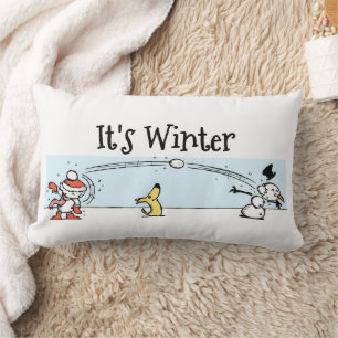 Es ist Winter Lendenkissen