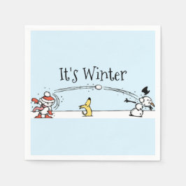 Es ist Winter Serviette