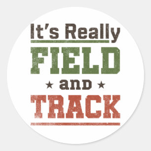 Es ist wirklich Field und Track Funny Athlete Runder Aufkleber
