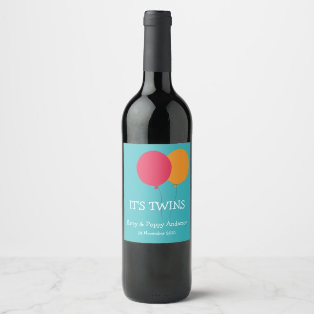 Es ist Zehn moderne Whimsical Wine Label Weinetikett (Vorderseite)