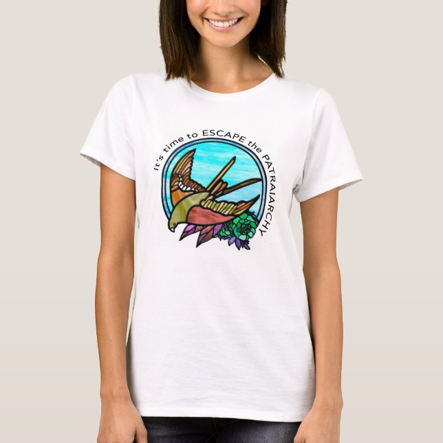Es ist Zeit, der patriarchalischen feministischen  T-Shirt (Vorderseite)