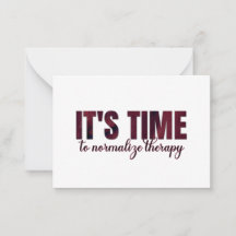 Es ist Zeit, die Therapie zu normalisieren